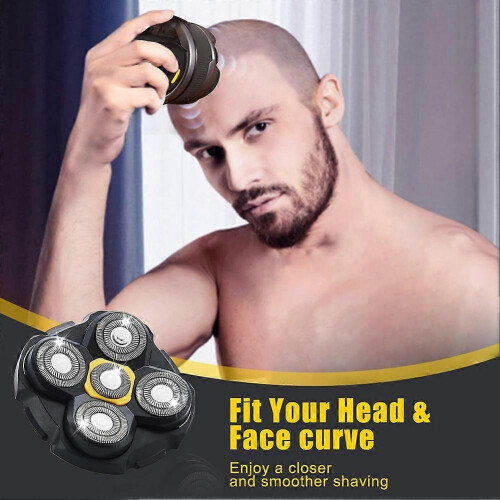 Shaver Replacement Heads Compatible with Microtouch Titanium Head Shaver, for Bald Men 3 Pack 1