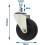 4in compatible with Hoverkart Replacement Wheel with Metal Bracket Rubber Hoverboard Kart Wheel 3