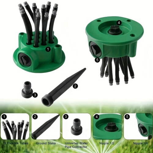 Multi Sprinkler Flexible Noodle Shape Sprayers ABS Plastic Irrigation System for Gardens Fields Vegetable and Gardens Easy to 1