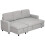 L Sofa Bed, with Storage - Light Grey 1