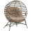 Egg Chair with Cushion & Side Pocket - Brown 1