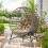 Egg Chair with Cushion & Side Pocket - Brown 4