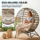 Egg Chair with Cushion & Side Pocket - Brown 7