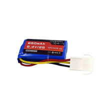 6,4V 650mAh compatibele lithium-ijzerbatterij HFC1450 2S accu voor radiografisch bestuurbare auto's en boten, voorzien van EL