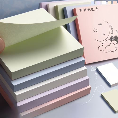 Bloc de 100 Notes Adhésives Colorées, Papier de Papeterie pour Bureau et École 1