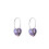 Orecchini pendenti a cuore in argento sterling 925 sfumati blu e viola per donna e ragazza 1