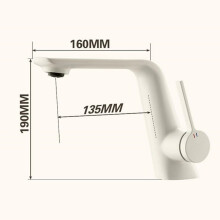 Robinet de cuisine blanc minimaliste - Mitigeur design cygne bionique avec cartouche céramique et finition électroplaquée - S