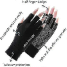 Guanti solari senza dita UPF 50+ per protezione UV, coprenti la mano, per donna, pesca, guida, ciclismo e trekking, grig