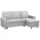 L Sofa Bed, with Storage - Light Grey 2