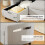 L Sofa Bed, with Storage - Light Grey 7
