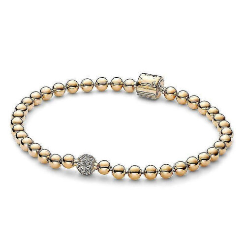 Bracciale in argento sterling con perle stile pavé elegante e raffinato, 1 pezzo