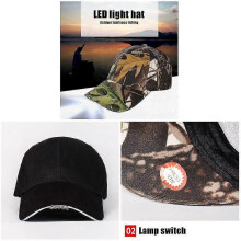 Kompatibel mit Freisprech-Cap mit Stirnlampe, hellen LED-Leuchten, Unisex-Baseballkappe mit Taschenlampe, geeignet zum Angeln