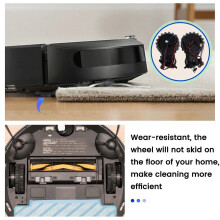 Compatibel met accessoires voor Ecovacs Deebot X1/X1S Pro/X1 OMNI/T10 OMNI/T20 robotstofzuigers, met links- en rechtsdraaiend