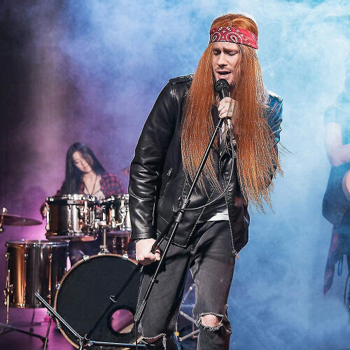 Συμβατό με αξεσουάρ ανδρικής Metal Rocker Rockstar Rock N Roll στολής της δεκαετίας το 2