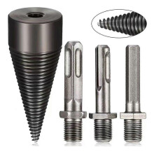 Con de despicare a lemnului pentru bormașină, cu tijă hexagonală, pătrată sau rotundă, accesoriu robust pentru despicare