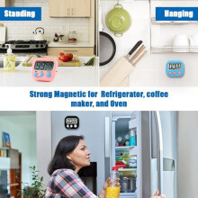 Digitale keukentimer met magnetische standaard, timer voor bakken, koken, studeren, fitness, optellen en aftellen, luid alarm