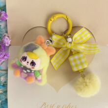 (Yellow) Butterfly Toddler Star Keychain With Colorful Cube Beads For Travel Celebration And