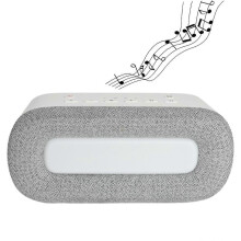 Difuzor Bluetooth cu ceas, încărcare wireless 15 W, lumină de noapte colorată, pentru exterior, cu sunet clar și design