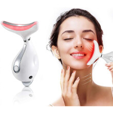 Masajer facial antiîmbătrânire, pentru gât și ochi, cu încălzire și frecvență înaltă, pentru reducerea ridurilor și ferm