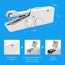 Mini Portable Hand Stitching Machine, Magic Stitch Fabric Sewing Kit, Mini Handheld Sewing Machine for Curtains, Fabric, Kids