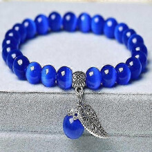 Damemode armband för kvinnor med kristall, kattögonsten och buddhapärlor i elegant stil
