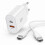 Carregador rápido de duas portas USB C com cabo USB C compatível com smartphones, compacto e eficiente 1