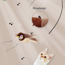 Juguete interactivo para gatos con forma de pájaro que revolotea, juguete para gatos con forma de pájaro volador, juguete int