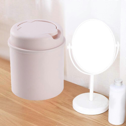 Cestino da scrivania in plastica con coperchio a vite, formato mini, per ufficio e scrivania