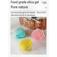 Spazzola rotonda in silicone per toelettatura cani, massaggio delicato e bagno per animali domestici 25-26 s