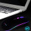 Mouse wireless Bluetooth per computer e tablet, silenzioso, ricaricabile, con cavo, per ufficio e giochi, nero compatto 4