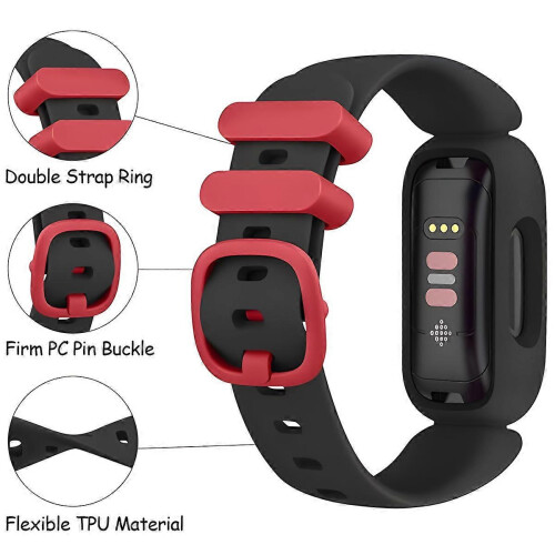 Pulseira desportiva infantil compatível com Fitbit Ace 3 e Fitbit Inspire 2, ajuste confortável e proteção completa 2