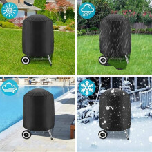 Telo di copertura rotondo per barbecue - Resistente alle intemperie - Impermeabile - Telo di copertura per barbecue a gas - A
