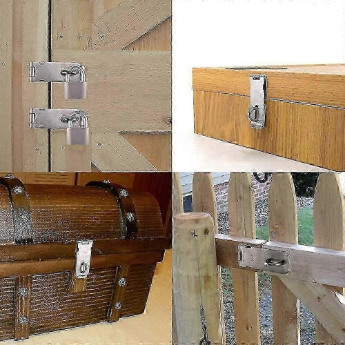 Fecho de porta em aço inoxidável escovado de 5 polegadas, resistente à ferrugem, uso bidirecional, para portas, baús, po 2
