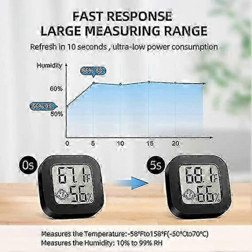 Monitor LCD transparente de 7 polegadas para temperatura e humidade, ideal para adega, humidor, cave, incubadora de répt 2