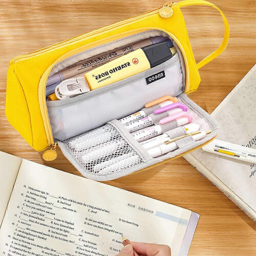 Estojo de Lápis Portátil com Vários Compartimentos para Canetas e Material de Escritório 2
