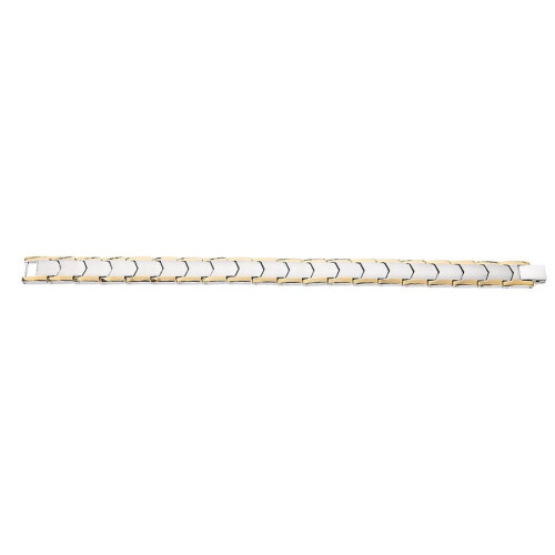 Justerbart armband i titan och stål med magnetisk terapi för män, silver, present och vardag 2