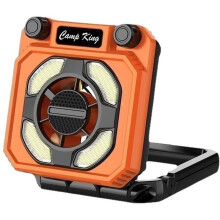 Camping Fan with LED Light Portable Outdoor Tent Fan 100 Wind Speeds Timer Hook USB Power Bank for Travel Picnic