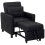 Linen-Look Single Chair Bed - Black 1