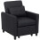 Linen-Look Single Chair Bed - Black 2