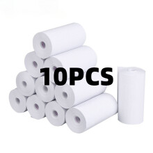 Lot de 10 Rouleaux de Papier Thermique Blanc 57x25 mm, Accessoires de Remplacement pour Appareil Photo Instant pour Enfants