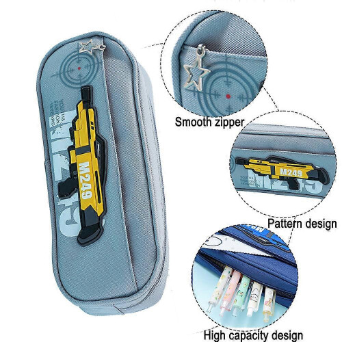 Large Capacity Pencil Pen Case Simple Zipper Organizer Box - Hard Sided Slim Art Pouch Bag 1
