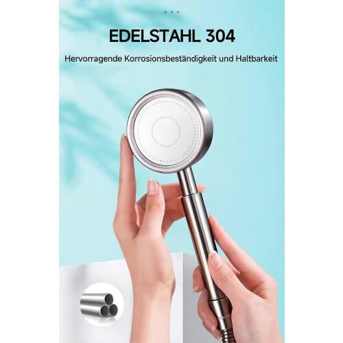 Shower head high pressure stainless steel 304 with 310 jets water saving function 1