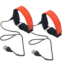 2pcs USB Rechargeable Illuminated Bracelet with Lighted Wrist Strap