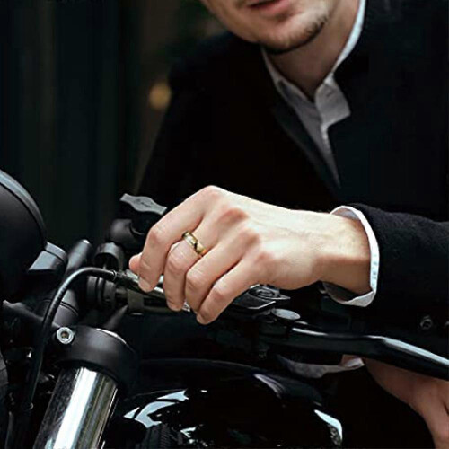 Men's Titanium ring gold Silver gold ring 2