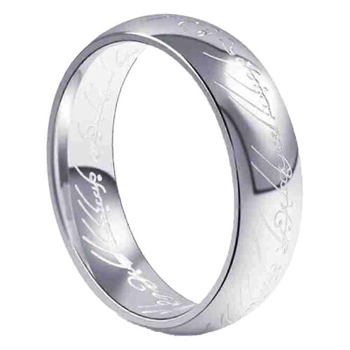 Men's Titanium ring gold Silver gold ring