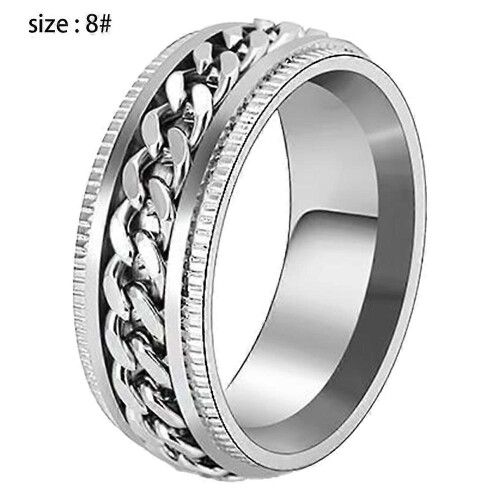 Stainless steel ring with 8mm swivel ring 1