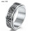 Men's Silicone Ring - 8mm carved breathable comfortable rubber wedding ring 2