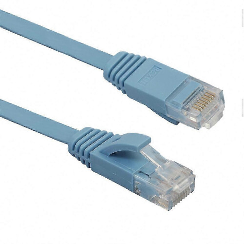 Ethernet Network LAN Cable 8m, CAT6 Ultra-Thin Flat RJ45 Patch Lead 2