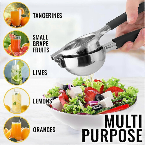 Lemon Squeezer Stainless Steel Premium Solid Metal Citrus Manual Press Juicer Large Size Lime Squeezer 2