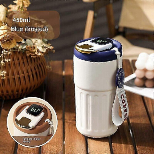 Coffee Thermos with Temperature Display 450ml Keep Warm and Cold Christmas Gift 2